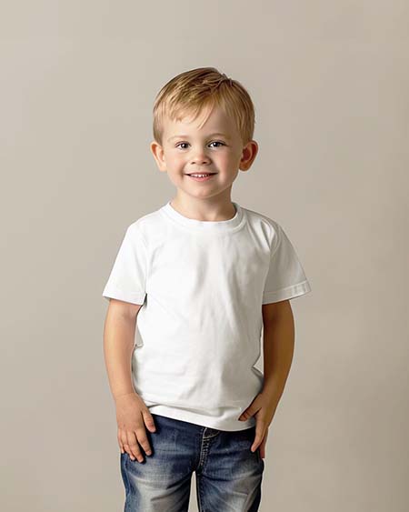 Tee-shirt col rond pour enfants